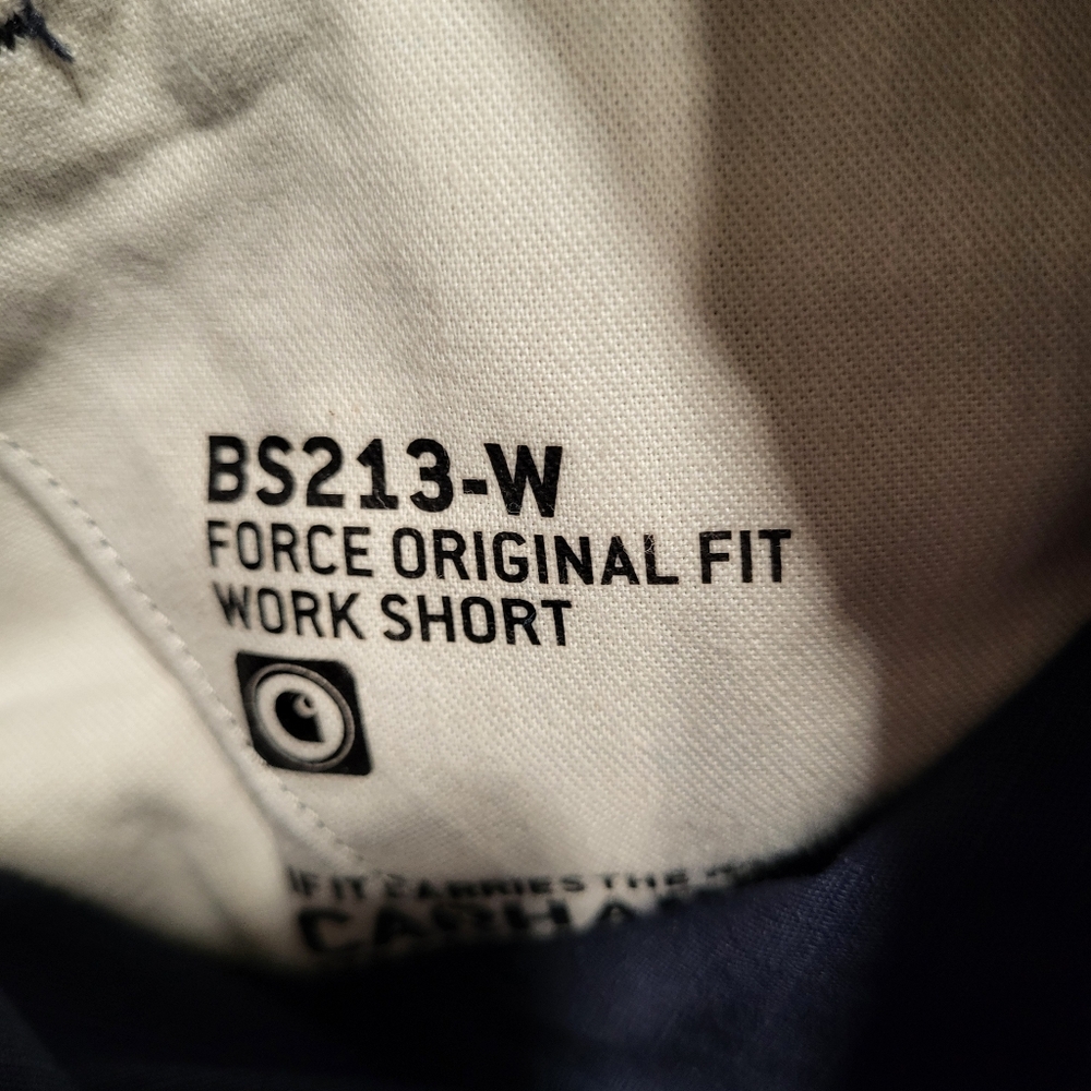 Carhart Force Original Fit Work Short Navy Blue Cuffed Women's‎ Size 14 - Picture 11 of 11